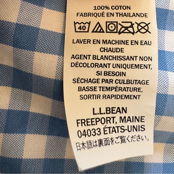 L.L. Bean Blue Checkered Women’s Shirt - Picture 7 of 7